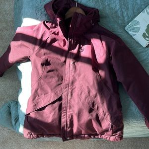 North face burgundy jacket